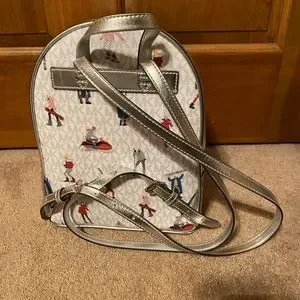 Michael Kors Ski backpack MICHAEL MICHAEL KORS Abbey Medium Aspen PVC Backpack Bag Off  main image 3